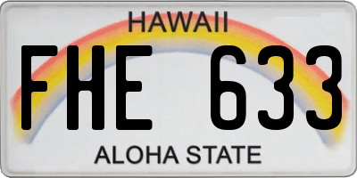 HI license plate FHE633