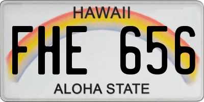 HI license plate FHE656
