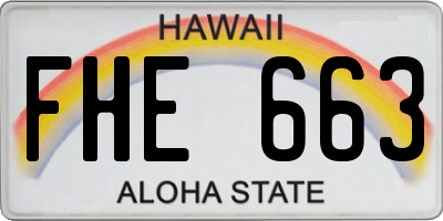 HI license plate FHE663