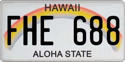 HI license plate FHE688