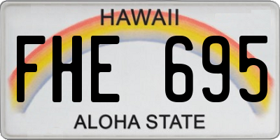 HI license plate FHE695