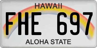 HI license plate FHE697