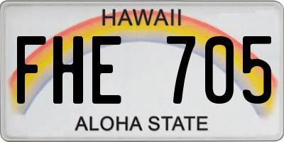 HI license plate FHE705