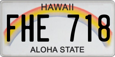 HI license plate FHE718