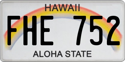 HI license plate FHE752