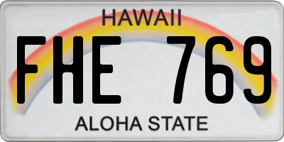HI license plate FHE769