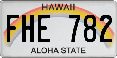 HI license plate FHE782