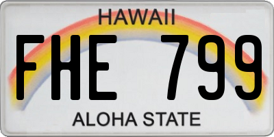 HI license plate FHE799