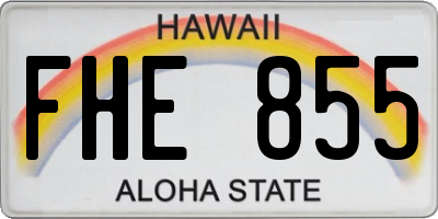 HI license plate FHE855