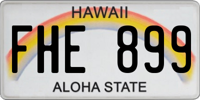 HI license plate FHE899