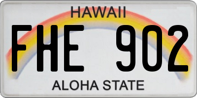 HI license plate FHE902