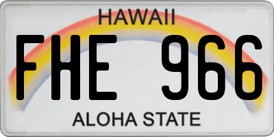 HI license plate FHE966