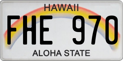 HI license plate FHE970