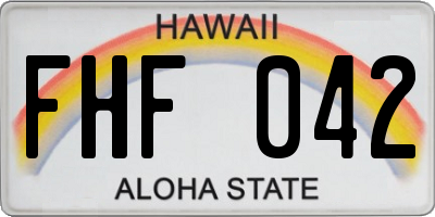 HI license plate FHF042