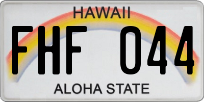 HI license plate FHF044