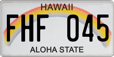 HI license plate FHF045
