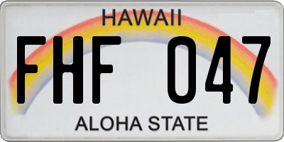 HI license plate FHF047