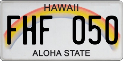 HI license plate FHF050