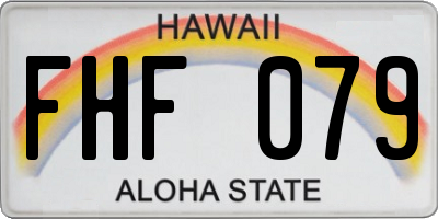 HI license plate FHF079