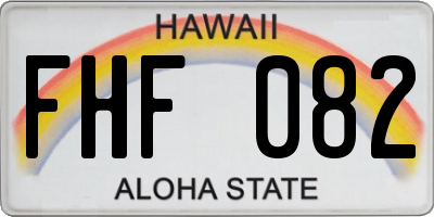 HI license plate FHF082