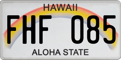 HI license plate FHF085