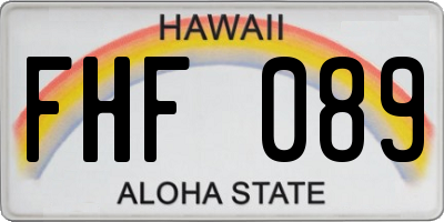 HI license plate FHF089