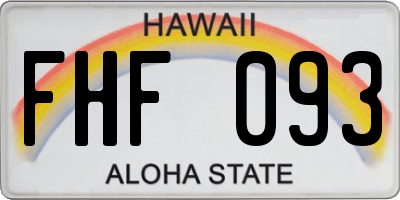 HI license plate FHF093