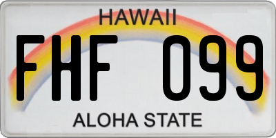 HI license plate FHF099