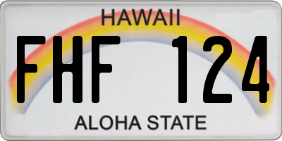 HI license plate FHF124