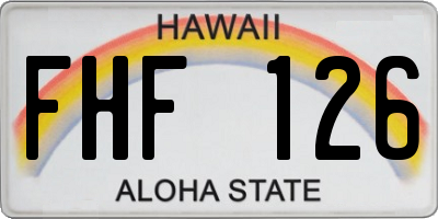 HI license plate FHF126