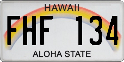HI license plate FHF134