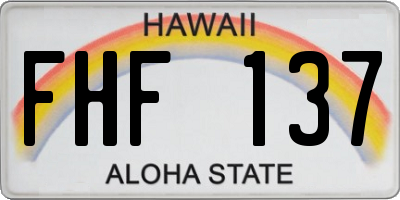 HI license plate FHF137