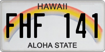 HI license plate FHF141