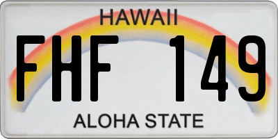 HI license plate FHF149