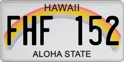 HI license plate FHF152
