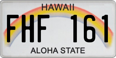 HI license plate FHF161