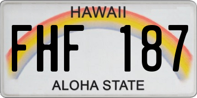 HI license plate FHF187