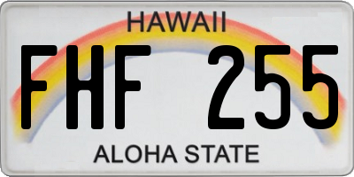 HI license plate FHF255