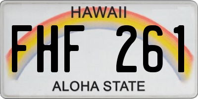 HI license plate FHF261