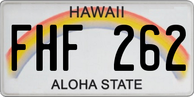 HI license plate FHF262