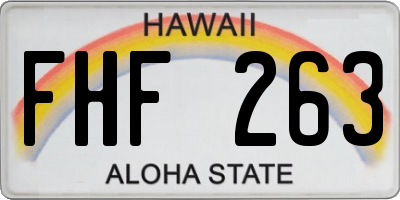HI license plate FHF263