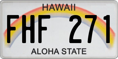 HI license plate FHF271