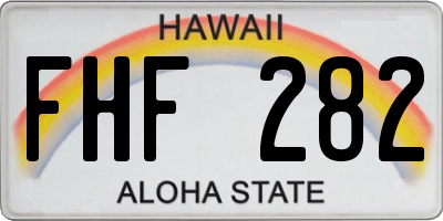 HI license plate FHF282