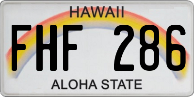 HI license plate FHF286