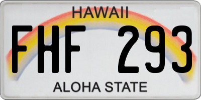 HI license plate FHF293