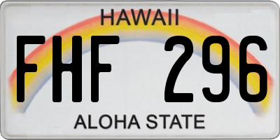 HI license plate FHF296