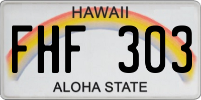 HI license plate FHF303