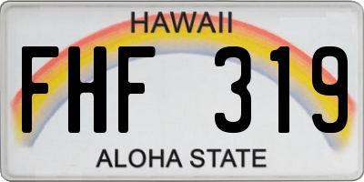 HI license plate FHF319