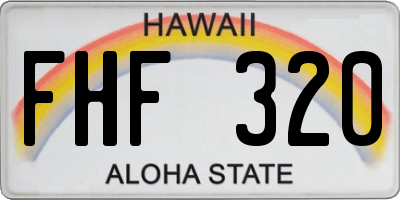 HI license plate FHF320