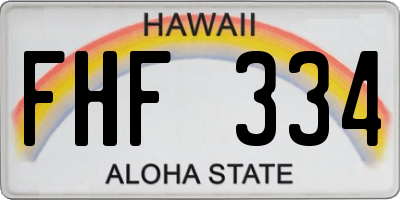 HI license plate FHF334